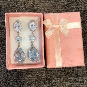 Dusty Blue Bridal Earrings